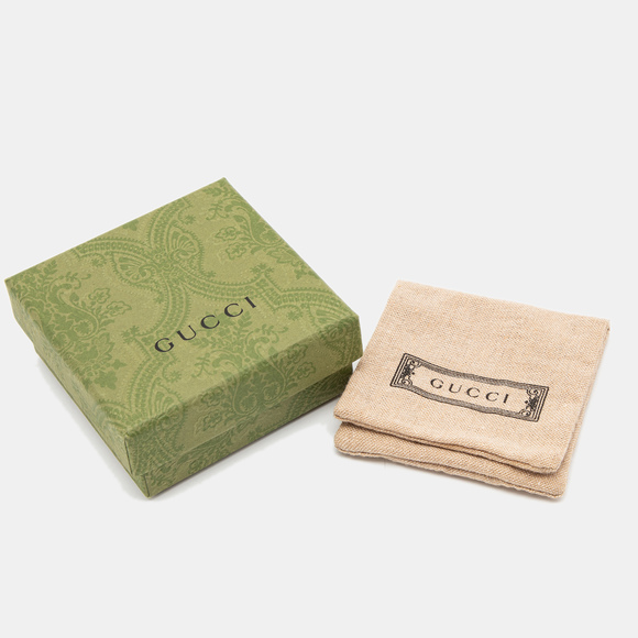 GUCCI Faux Pearl Flower Gold Tone Ring Size 50 - Picture 6 of 6